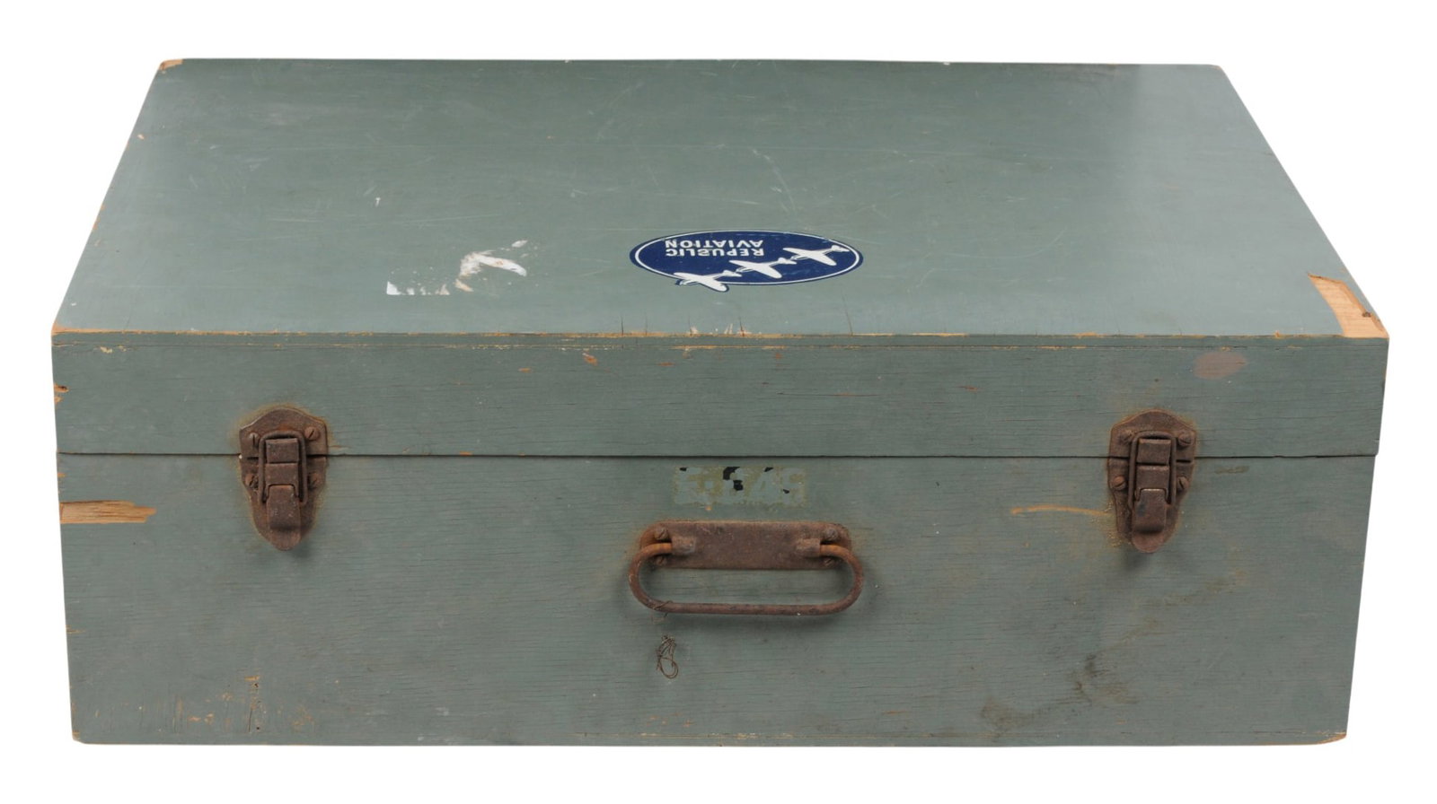 Vintage US AirForce F84 Thunder Jet Model with Original Wooden Case and Accessories (K3M) - 8