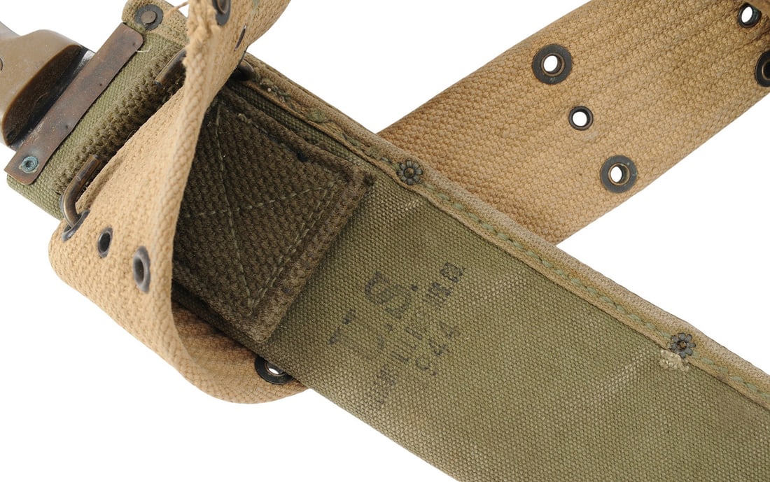 US Military WWII era Disston Machete, Sheath & Web Pistol Belt (R3M) - 2