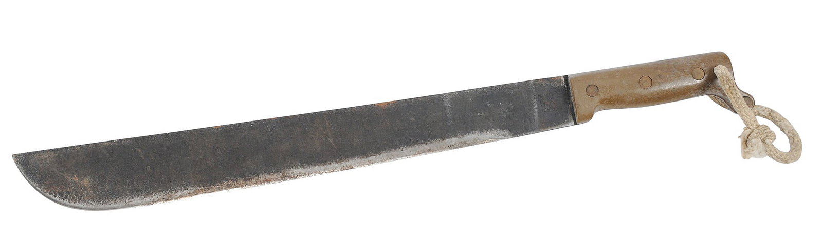 US Military WWII era Disston Machete, Sheath & Web Pistol Belt (R3M) - 7