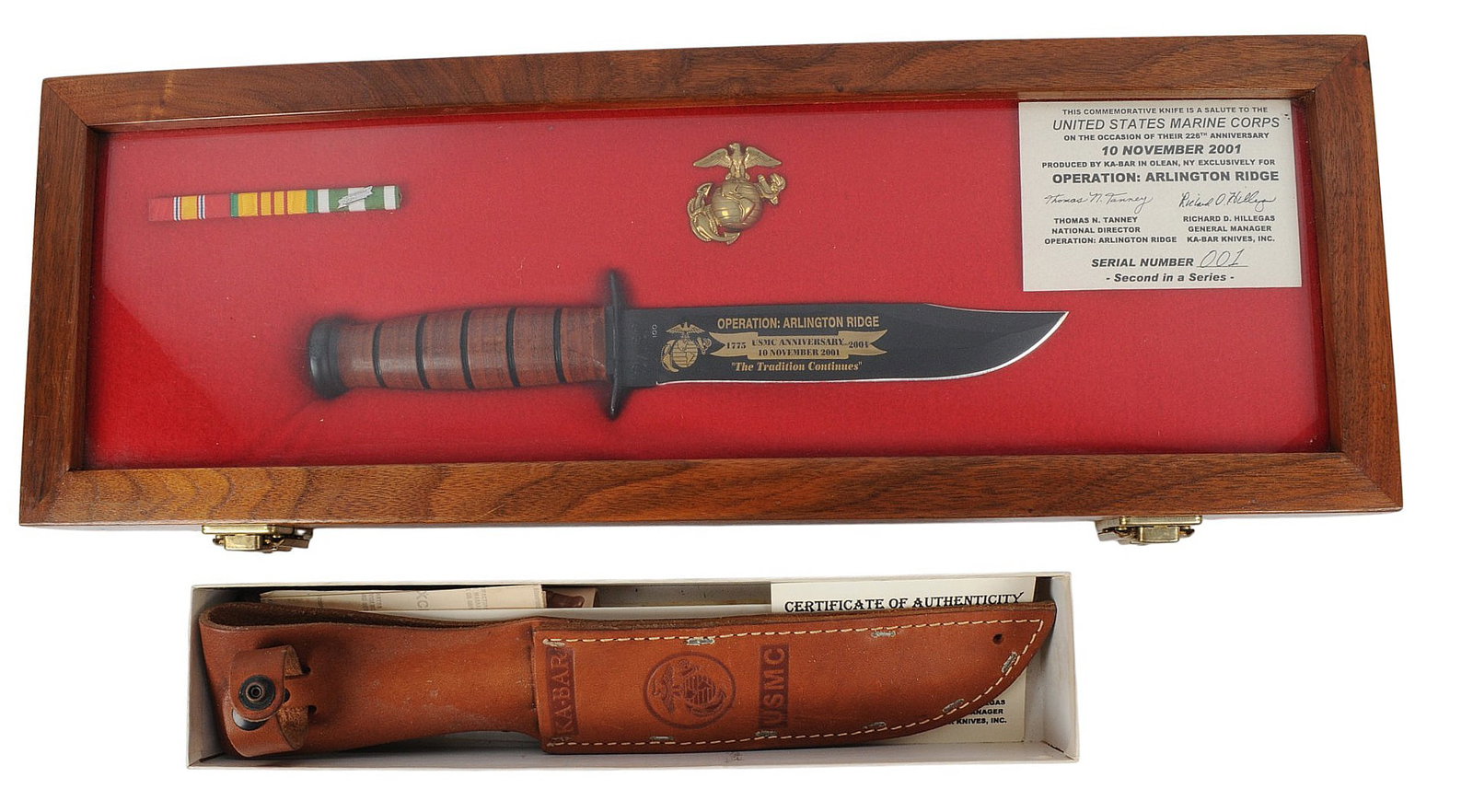 Cased Operation Arlington Ridge Commemorative Ka-Bar Fighting Knife with Original Box (KTS) - 2