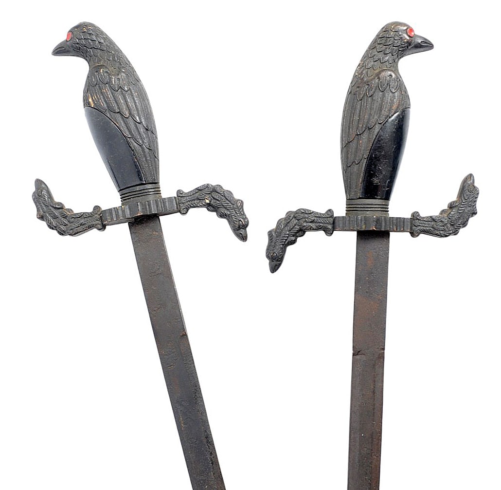 Vintage Pair of Early 20th Century European "Raven Head" Sparring Swords(HKR) - 2