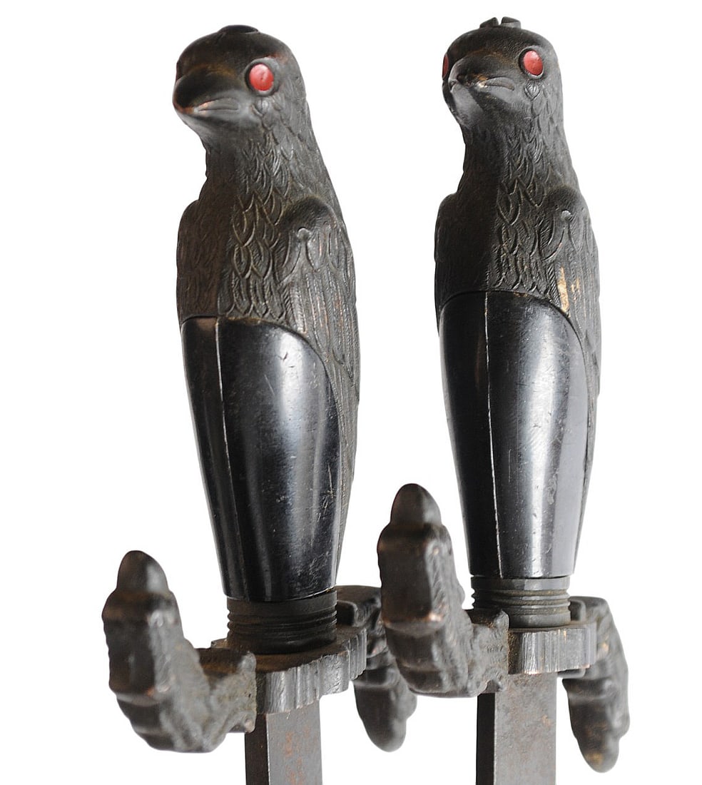 Vintage Pair of Early 20th Century European "Raven Head" Sparring Swords(HKR) - 4