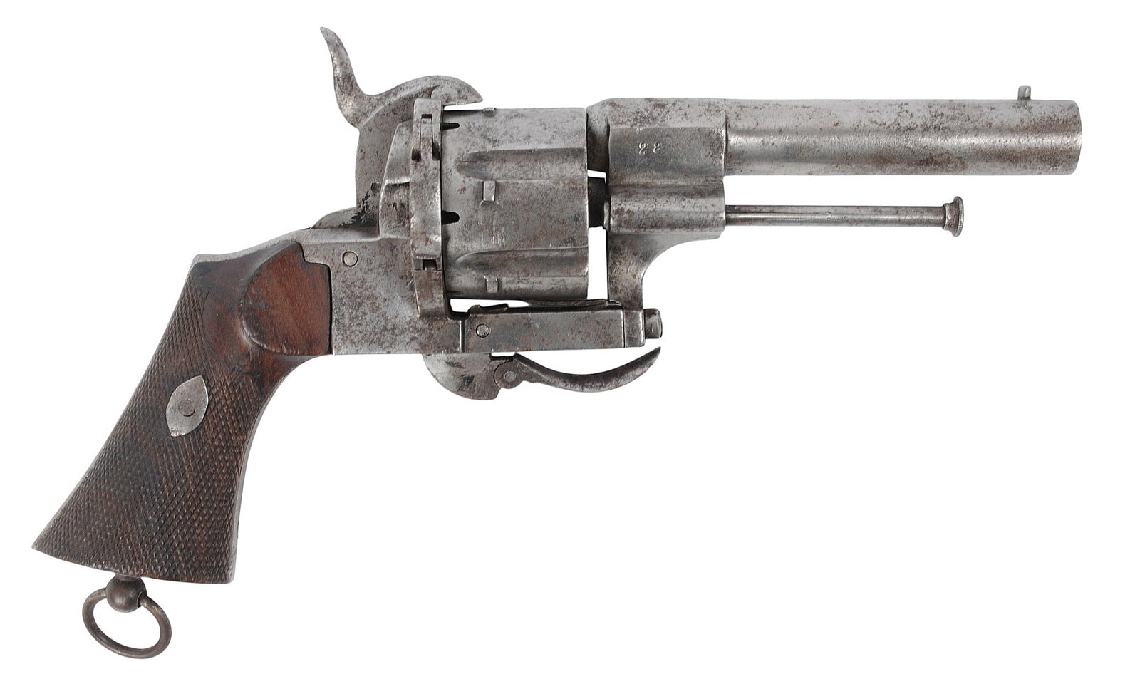 Civil War era 12 mm Pinfire Double-Action Revolver - Antique (A1) - 7