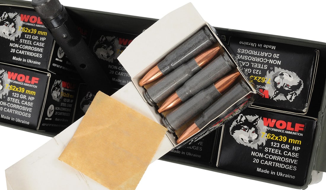 Wolf 7.62x39mm Ammo Lot of 440 Round and Oiler (S6J) - 2