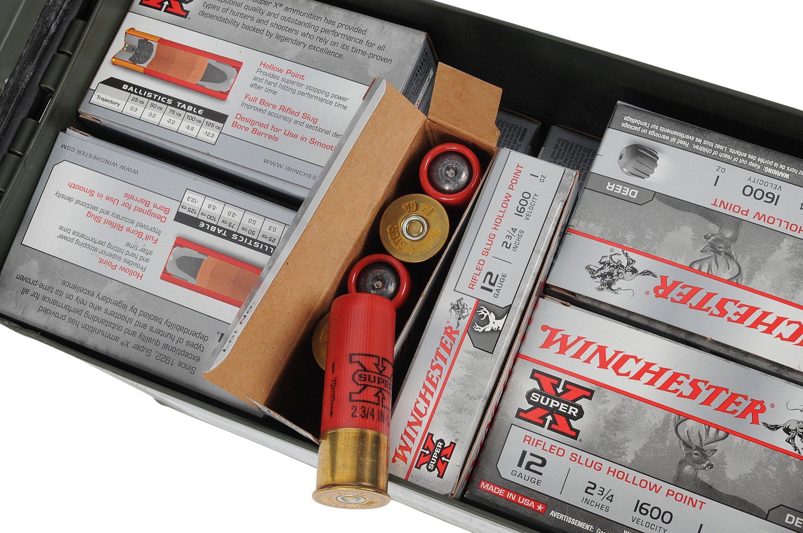 Winchester Super X 12 Ga. Ammo Can Lot of 150 Shells (S6J) - 2