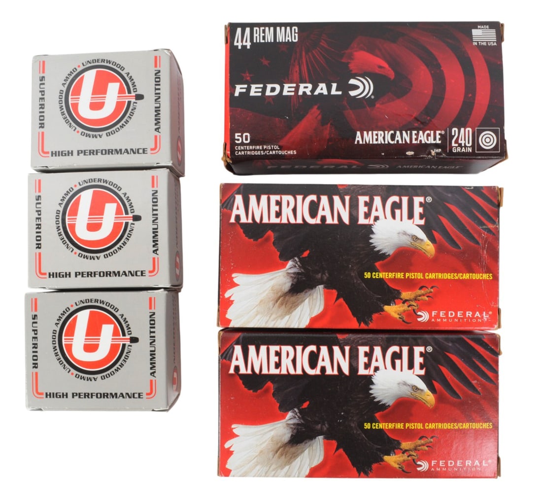 US Made 44 Rem Mag 240gr JHP Ammo Lot of 225 Rounds (S6J) - 2