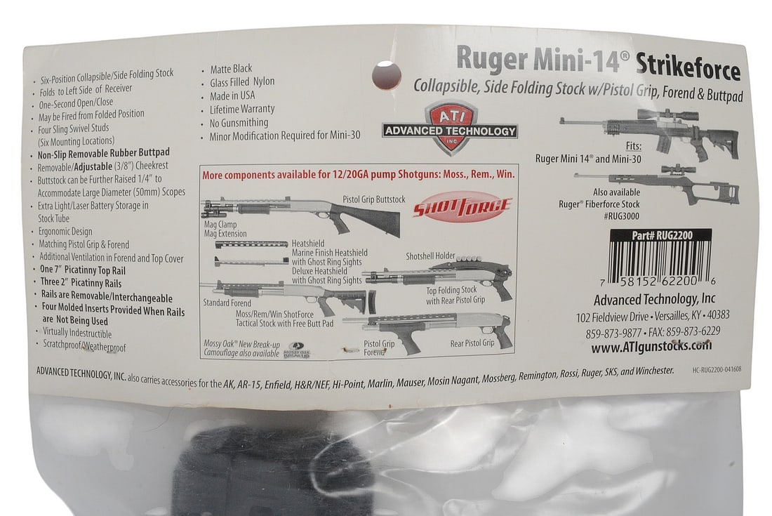 Advanced Technologies Strike Force Mini 14/30 Tactical Stock Set (T2M) - 3