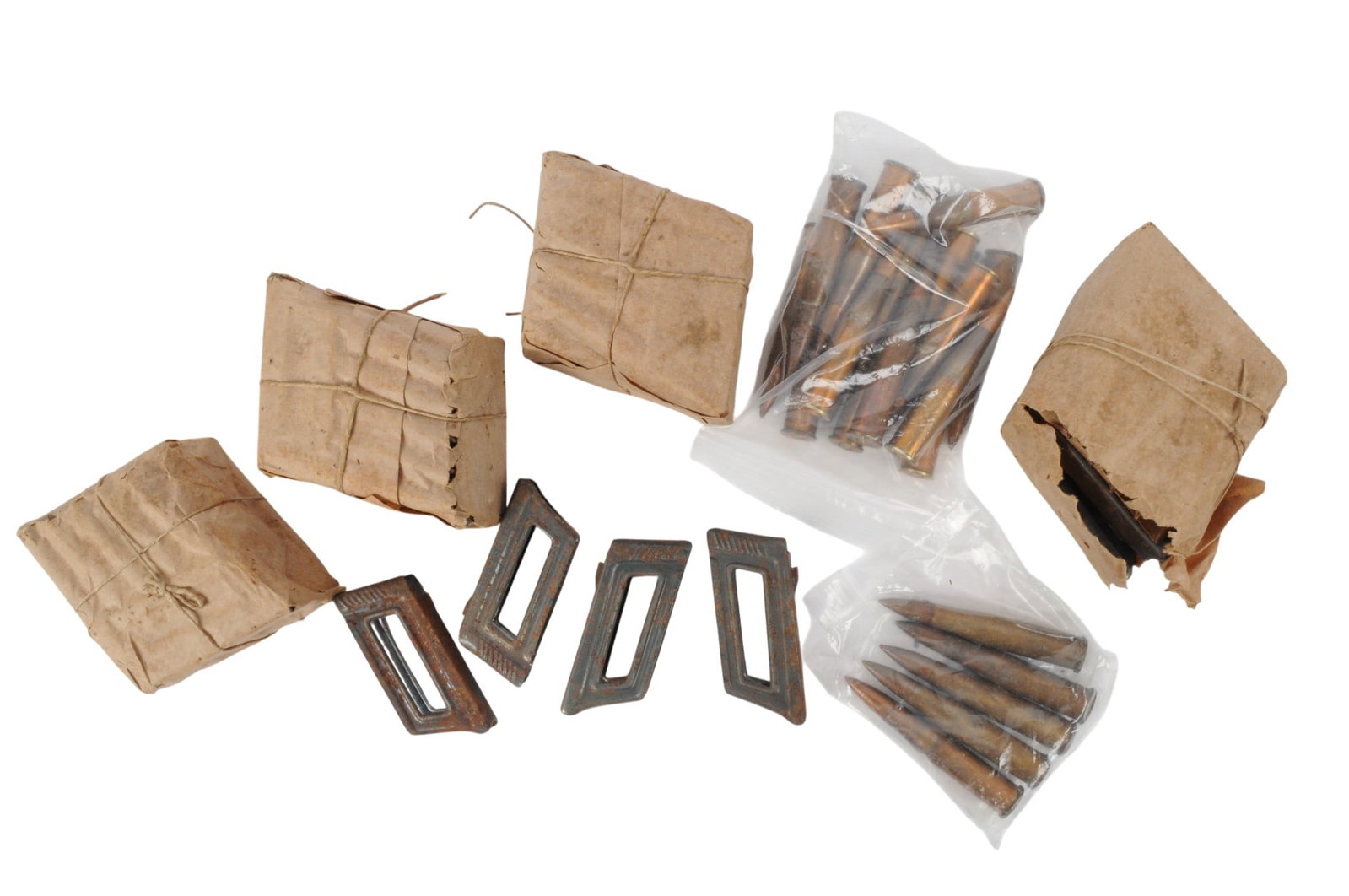 Surplus 8x56 Steyr Ammunition Lot of 98 Rds. with 4 Stripper Clips (D3J) (1 of 4)