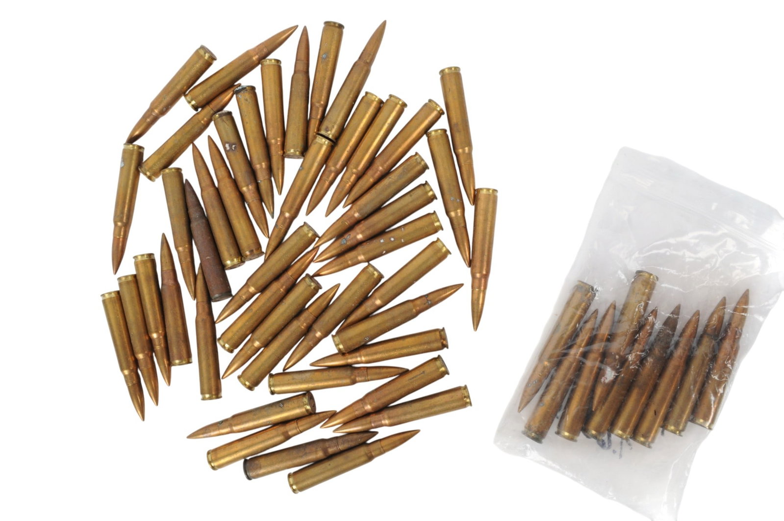 Surplus 7.65 Argentine Ammunition Lot of 53 Rds. (D3J) - 2