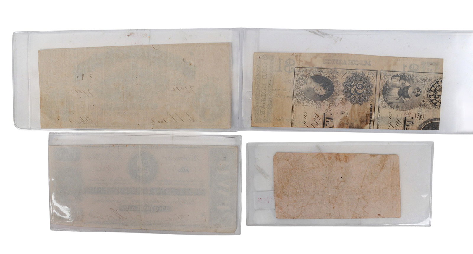 Civil War Confederate Currency Lot of 4 (A) - 2