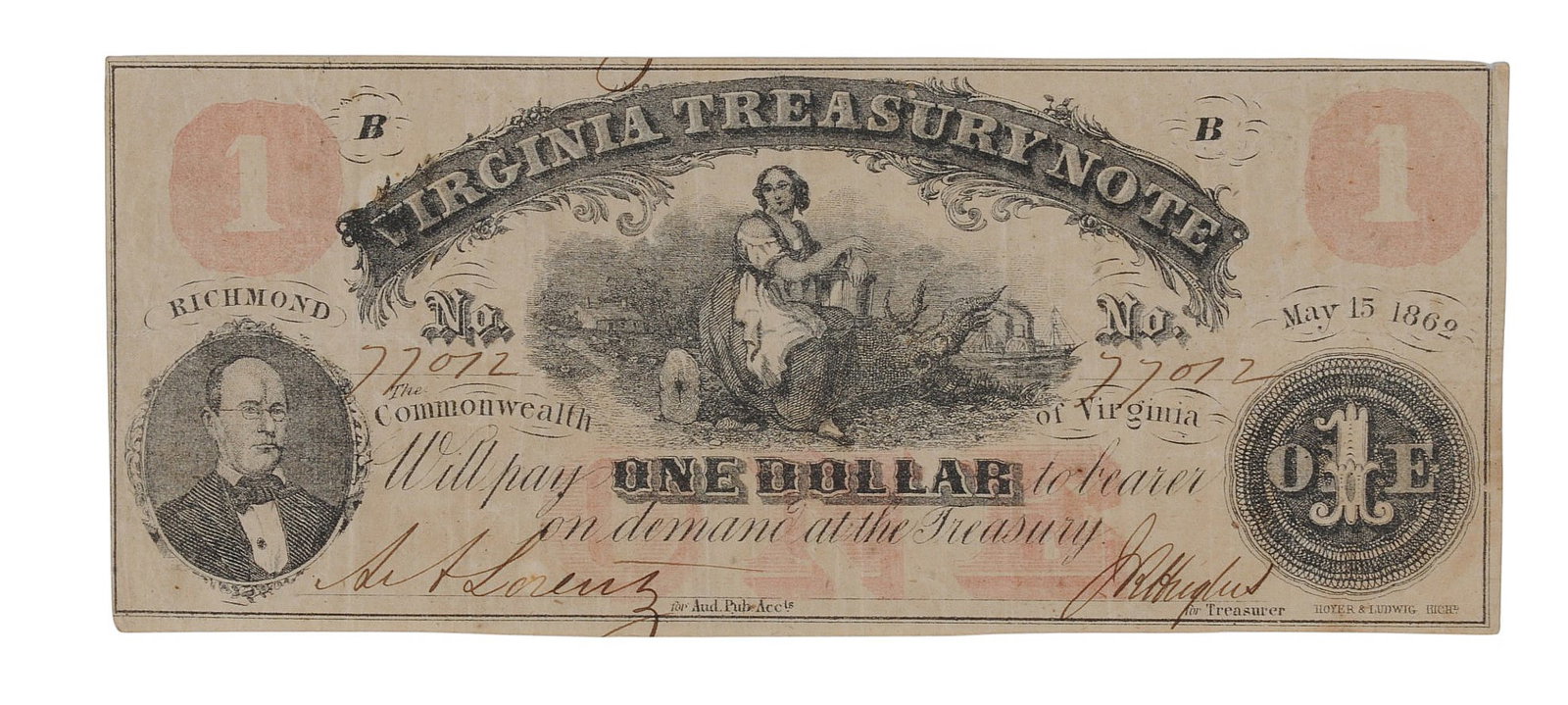 Civil War Confederate Currency Lot of 4 (A) - 7