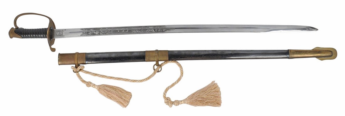 Indian Made Reproduction Confederate Field Officers Sword (K4J) - 6