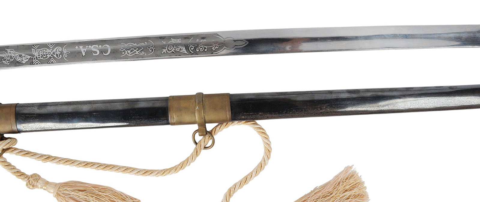 Indian Made Reproduction Confederate Field Officers Sword (K4J) - 9