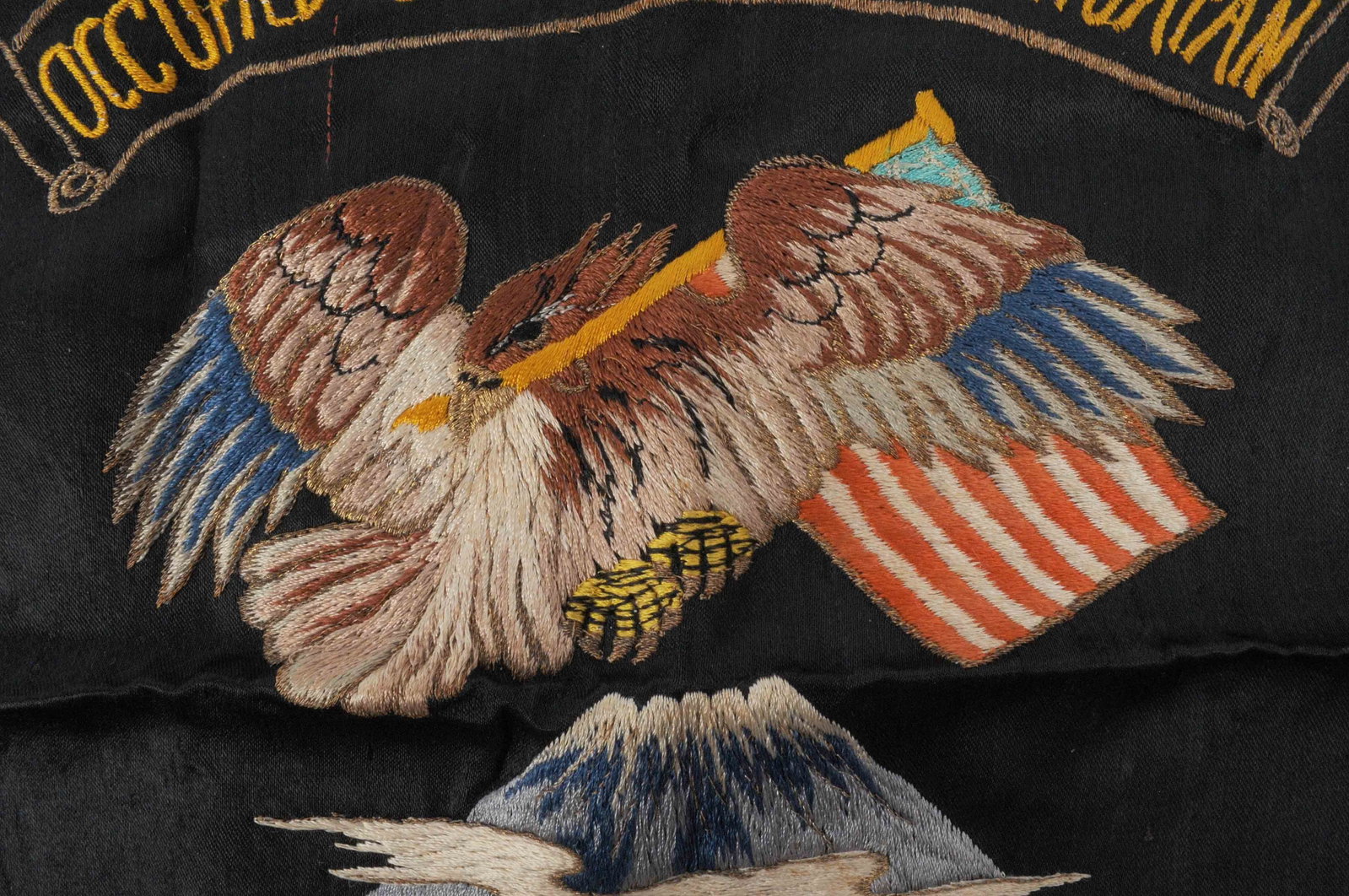 *US 1946 Dated Post War Occupied Commemoration Japan Tokyo Flag with *German WWII Police Badge (HKR) - 3