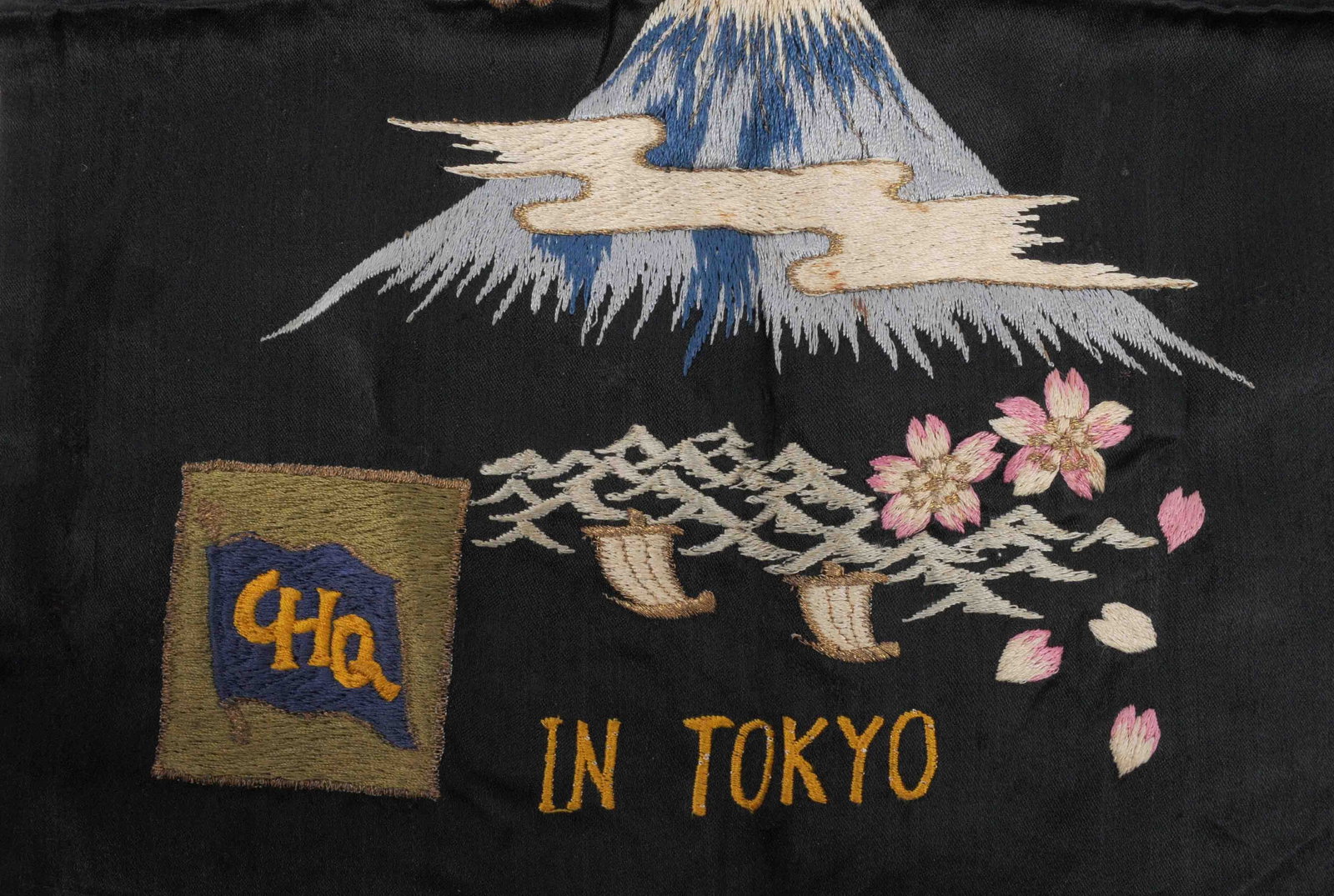 *US 1946 Dated Post War Occupied Commemoration Japan Tokyo Flag with *German WWII Police Badge (HKR) - 4