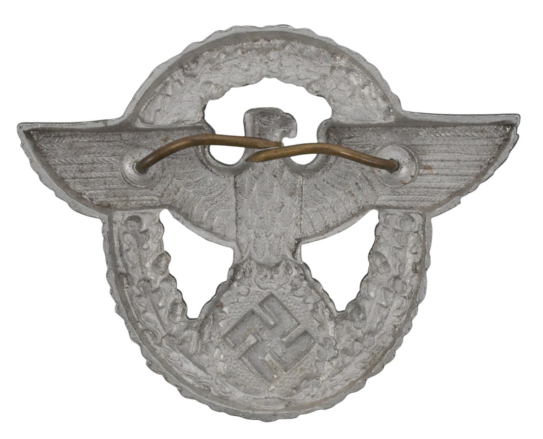 *US 1946 Dated Post War Occupied Commemoration Japan Tokyo Flag with *German WWII Police Badge (HKR) - 8