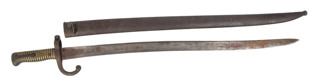 French Model 1860 Chassepot Saber Bayonet (A): A French Model 1860 Chassepot Saber Bayonet in good condition.