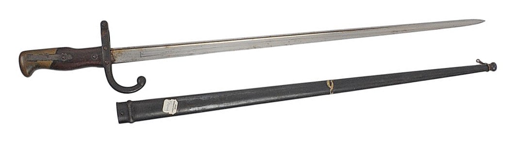 French Model 1875 Gras Bayonet (A): A French Model 1875 Gras Bayonet in good condition.