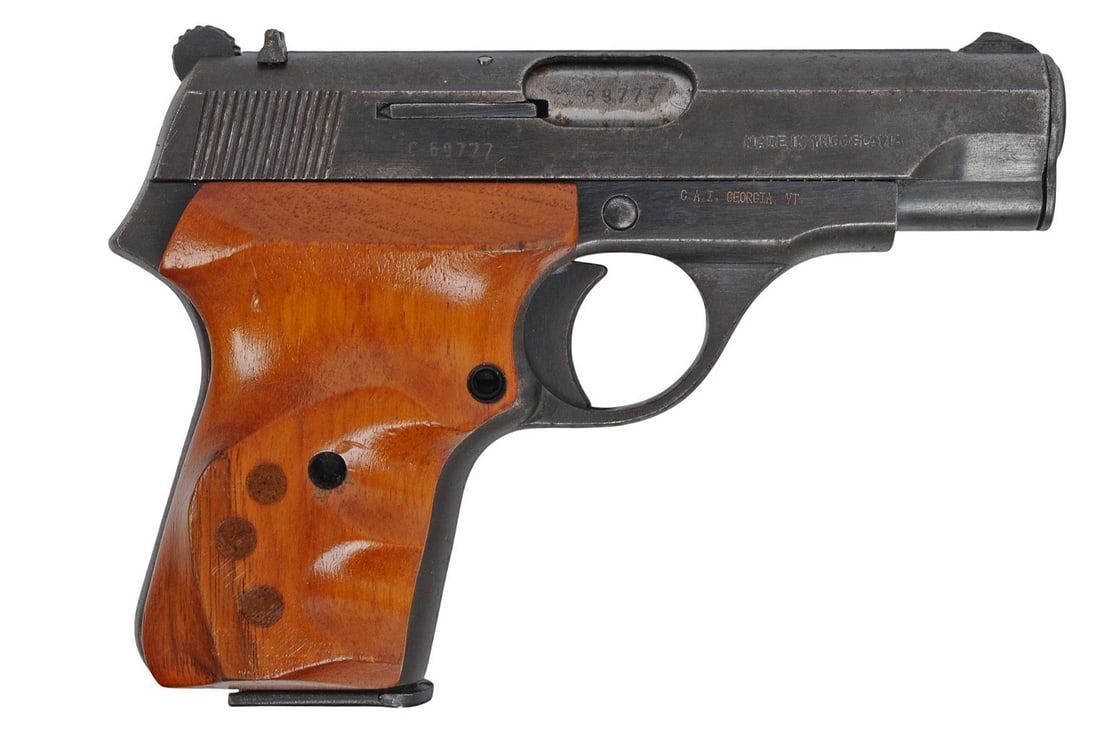 Serbian Zastava Model 70-1 7.65mm Semi Auto Pistol FFL M70-69777 (CWA1): A Serbian Zastava Model 70-1 7.65mm Semi Auto Pistol in good condition with a bright and defined bore but needs light cleaning. The action appears to function properly with some wear to the original