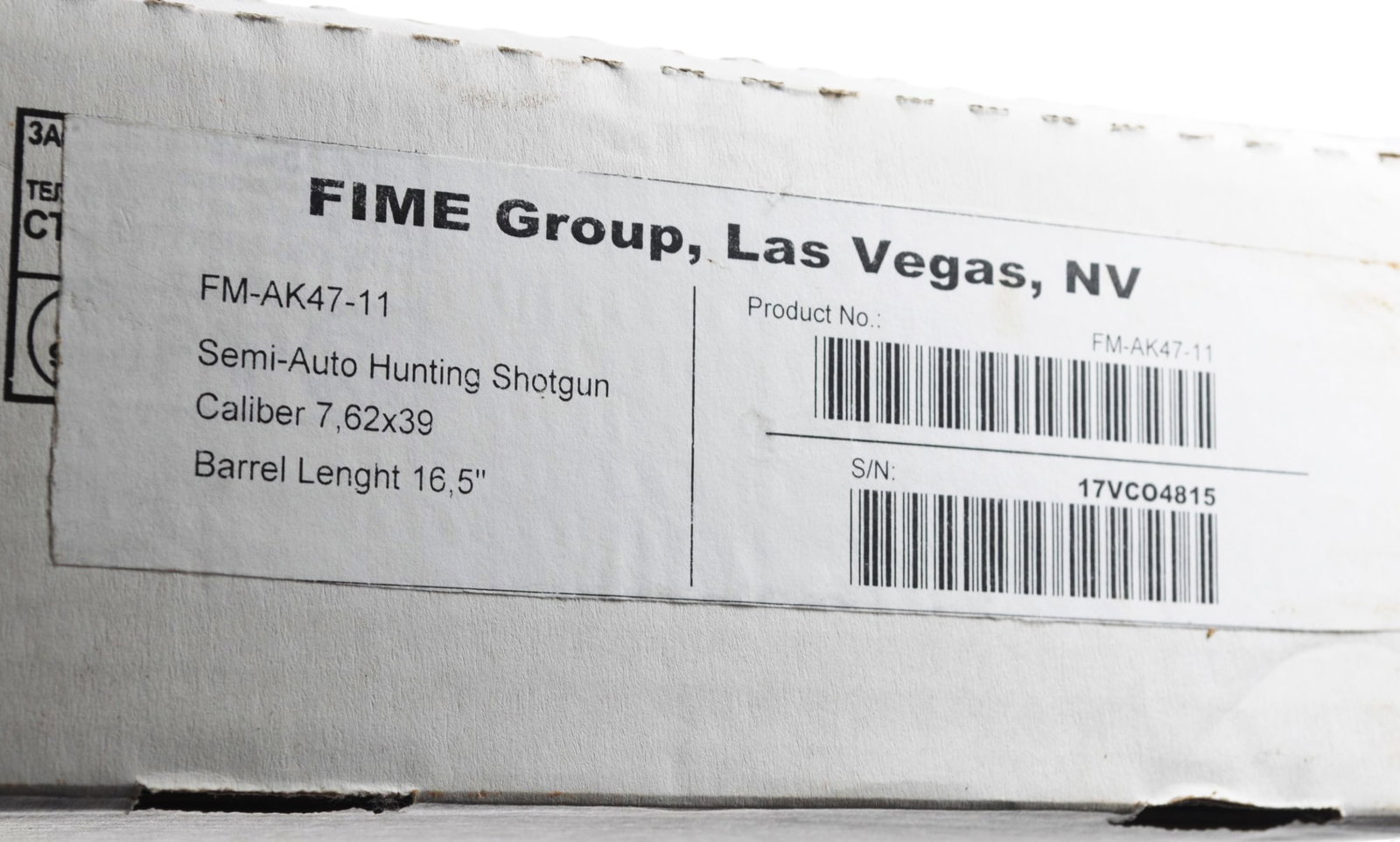 Russian Molot Vepr 7.62x39mm Semi-auto Rifle FFL Required: 17VCO4815 (W3M1) - 12