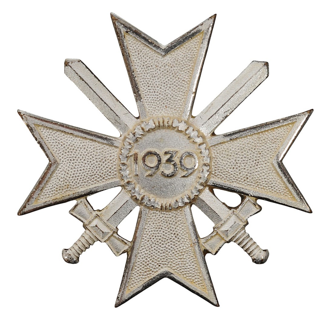 *German WWII Silver Knights Cross of Merit (BM): A *German WWII Silver Knights Cross of Merit in good to very good condition.