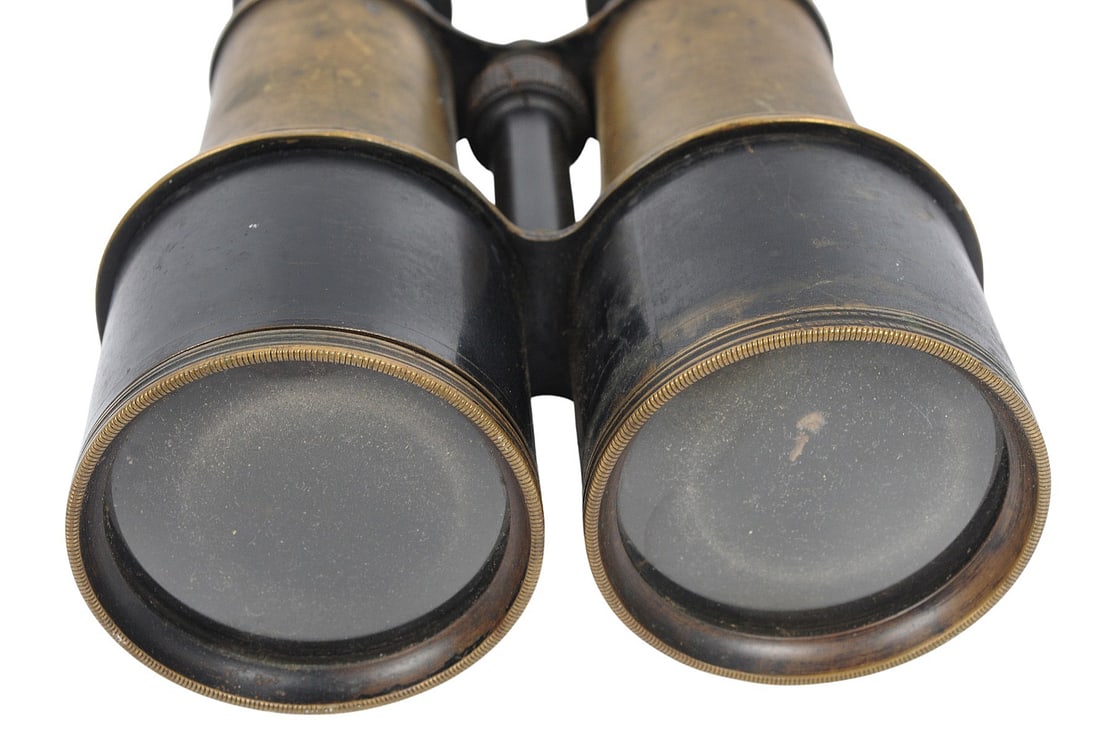 Antique Pre WWI Prussian Military Brass Field Binoculars (HKR) - 3