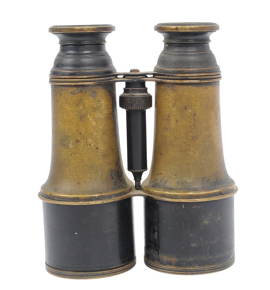 Antique Pre WWI Prussian Military Brass Field Binoculars (HKR) - 4