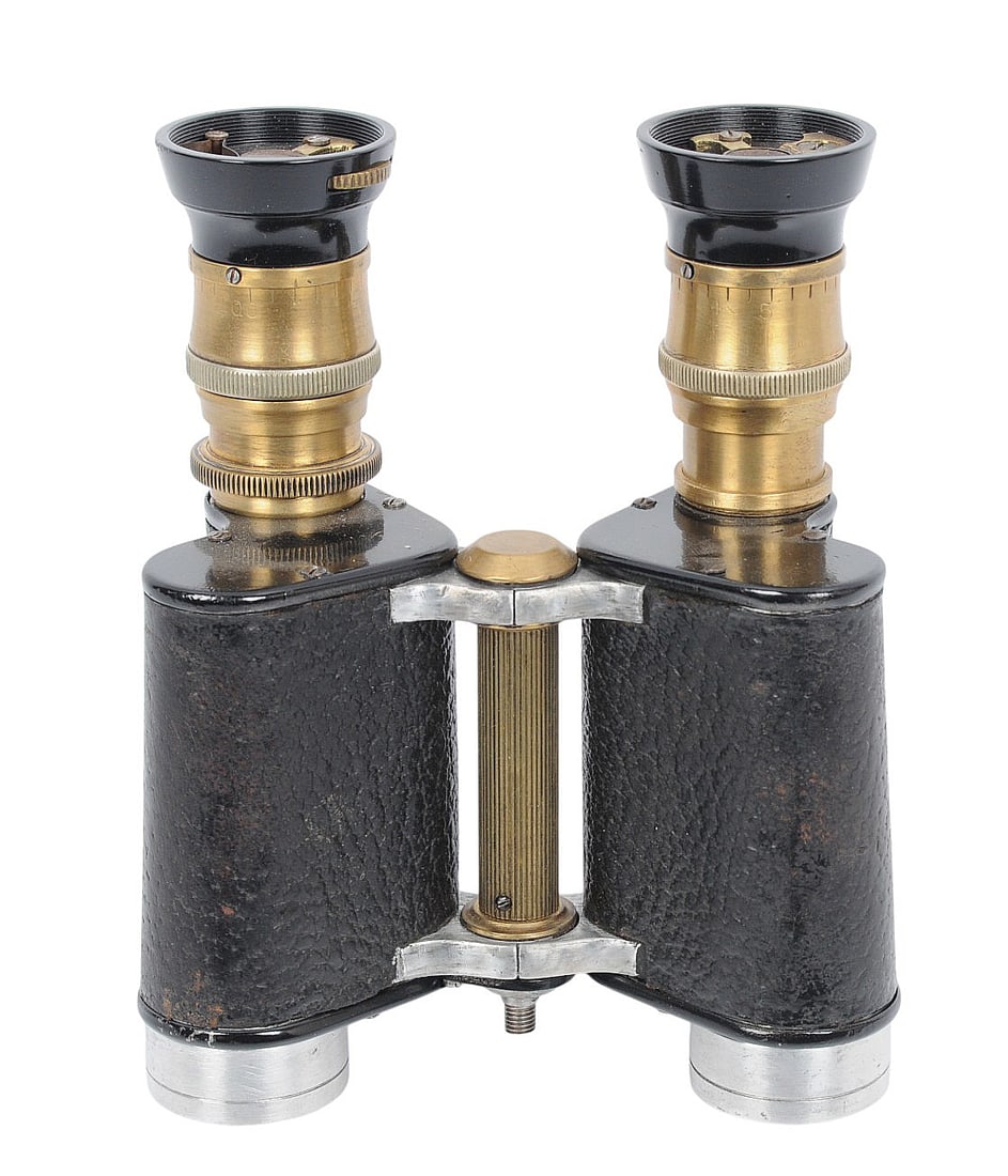 *German WWII Amber Lense R-27 Military Field Binoculars (C3T): A *German WWII Amber Lense R-27 Military Field Binoculars in good to very good condition with nice glass.