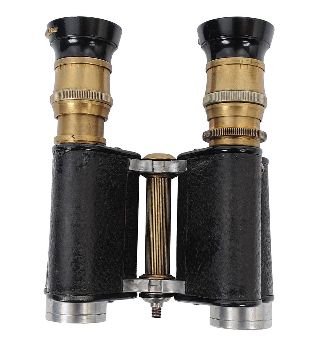 *German WWII Amber Lense R-27 Military Field Binoculars (C3T) - 4