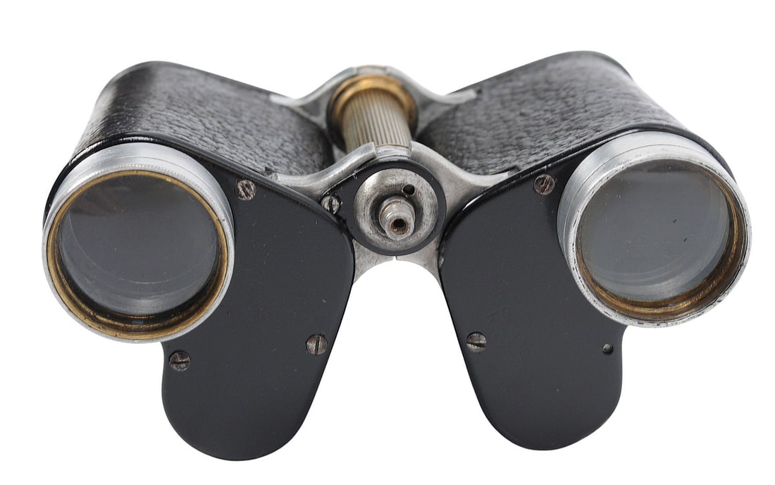 *German WWII Amber Lense R-27 Military Field Binoculars (C3T) - 5
