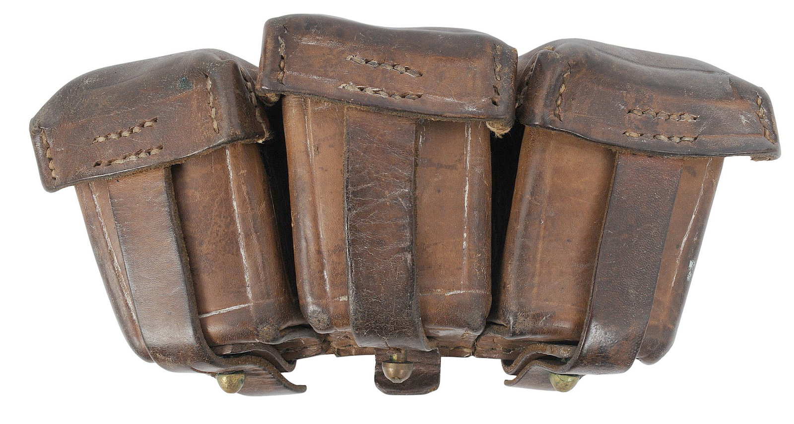 *German WWII 3 Cell K98 Mauser Ammo Pouches (C3T): A *German WWII 3 Cell K98 Mauser Ammo Pouches in good to very good condition.