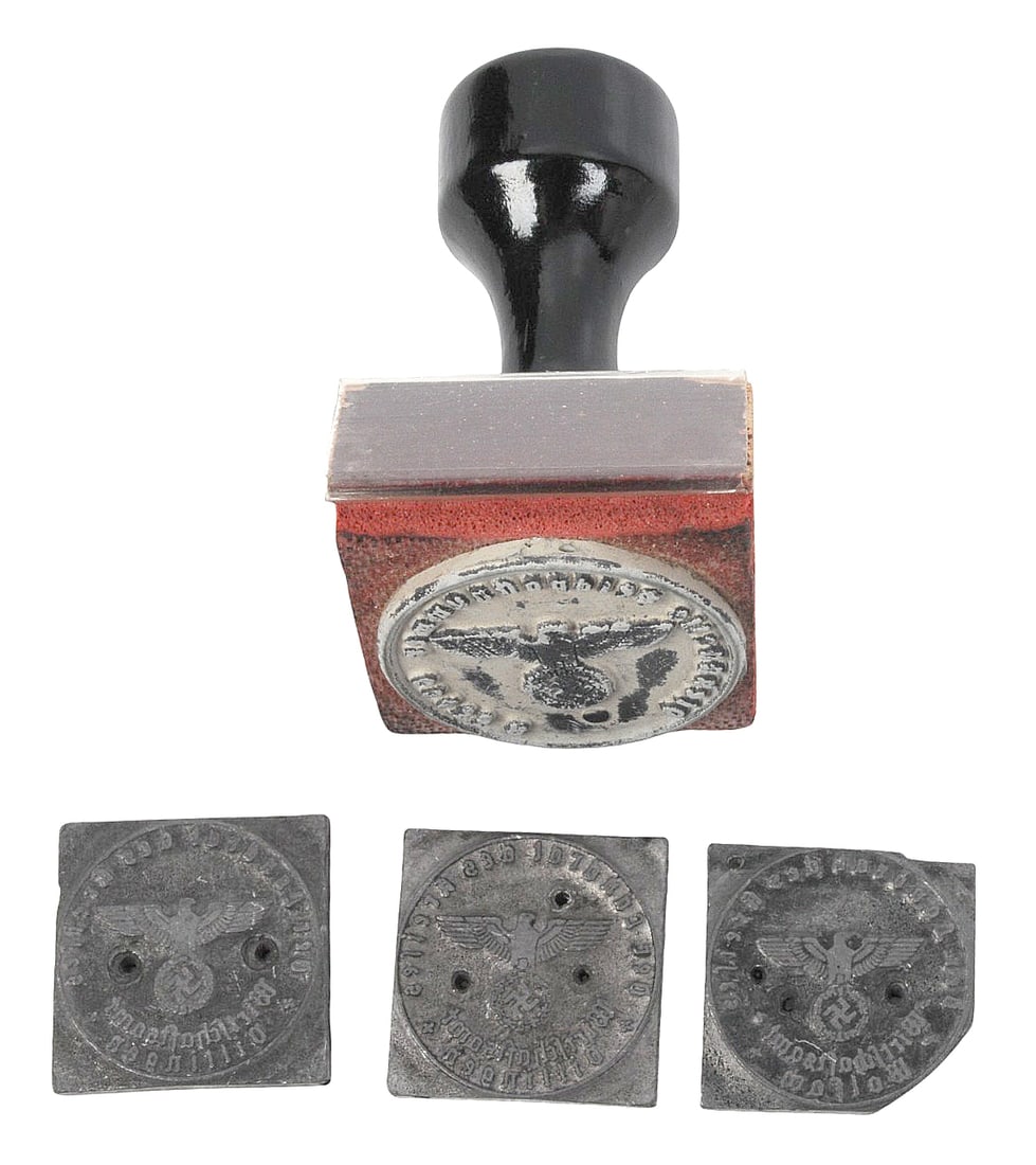 *German WWII Official Reich Document Stamp Set of 4 (BM): A *German WWII Official Reich Document Stamp Set of 4 in good to very good condition