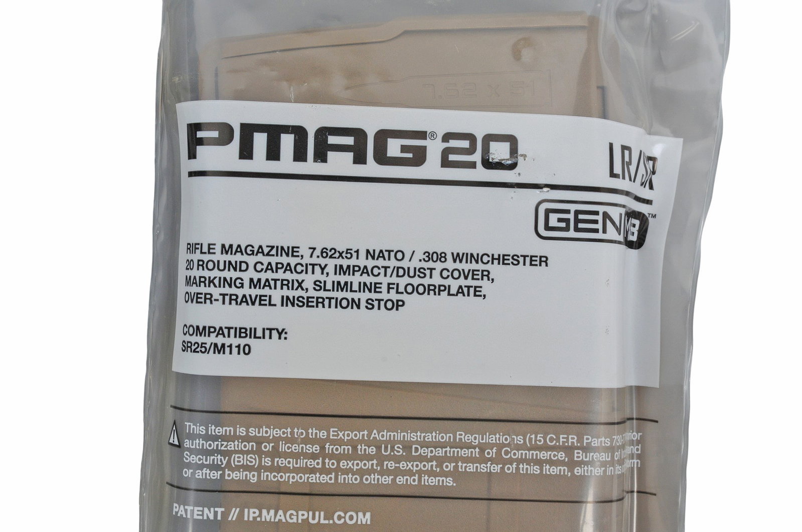 Magpul PMAG FDE AR10 7.62x51mm/308 Win. 20 Rd. Magazine Lot of 10 (W3M) - 2