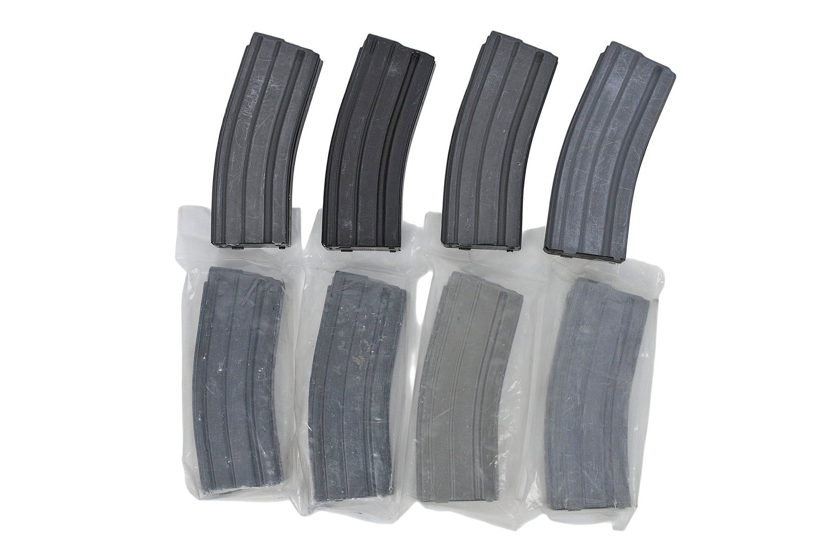 USGI Surplus AR15 30 Rd Magazine Lot of 8 (SDJ): A USGI Surplus AR15 30 Rd Magazine Lot of 8, four still in plastic packaging.