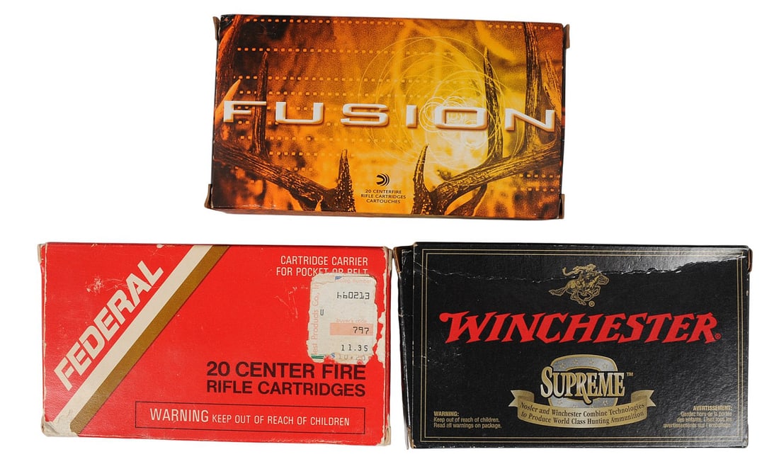 Fusion, Federal, and Winchester 270 Win. Lot of 60 Rds. (LPA): A Fusion, Federal, and Winchester 270 Win. Lot of 60 Rds. in good to very good condition.