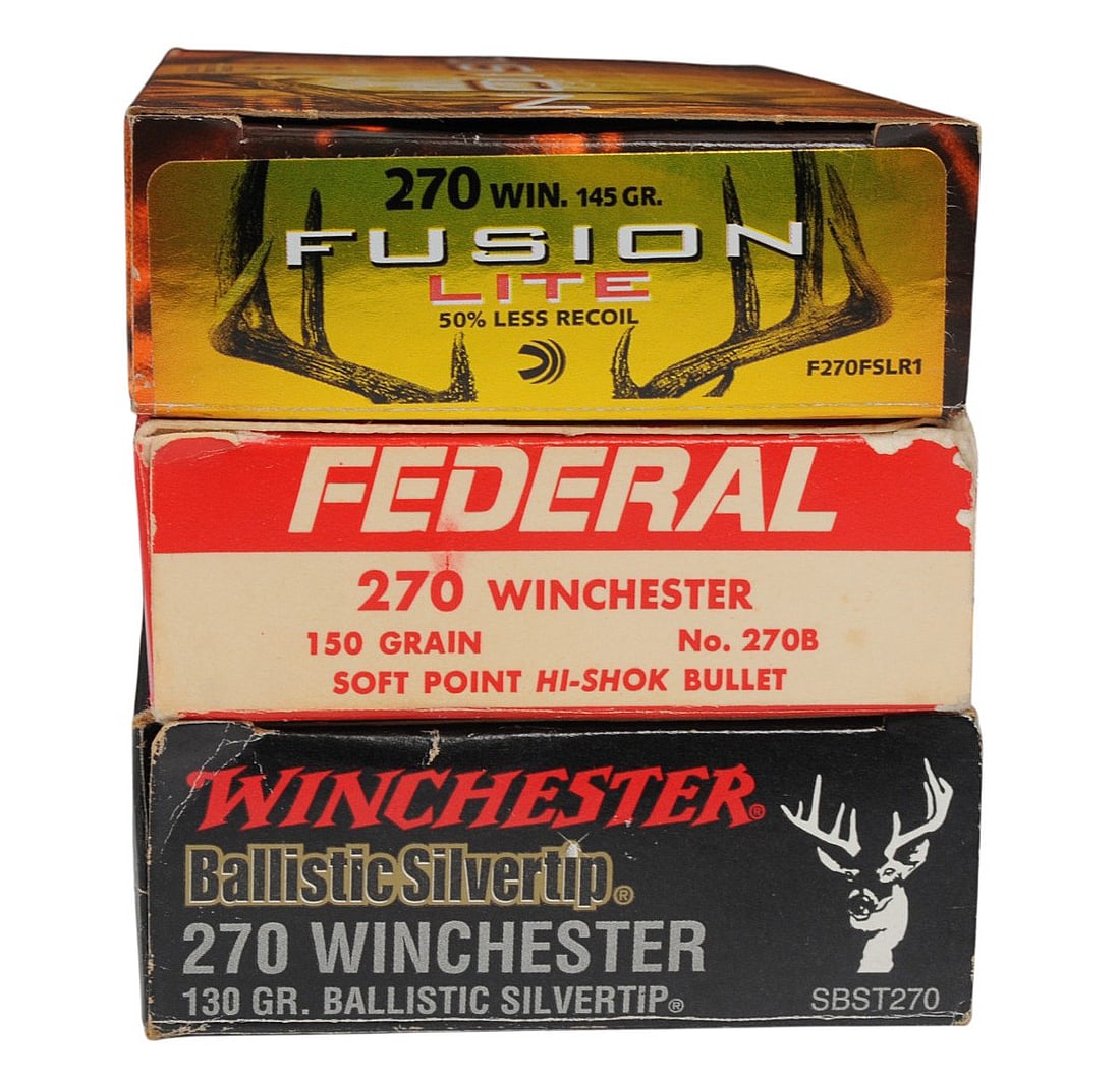 Fusion, Federal, and Winchester 270 Win. Lot of 60 Rds. (LPA) - 2