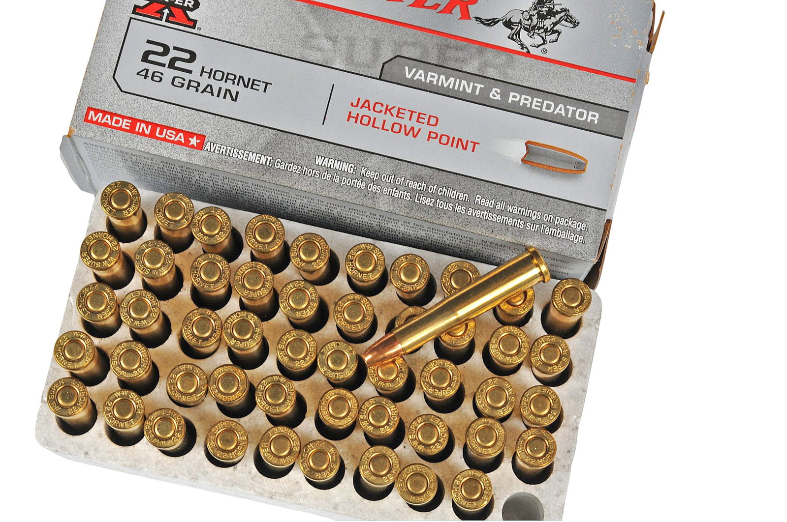 Winchester Super X Varmint 22 Hornet Box of 50 Rds.(RW) - 3