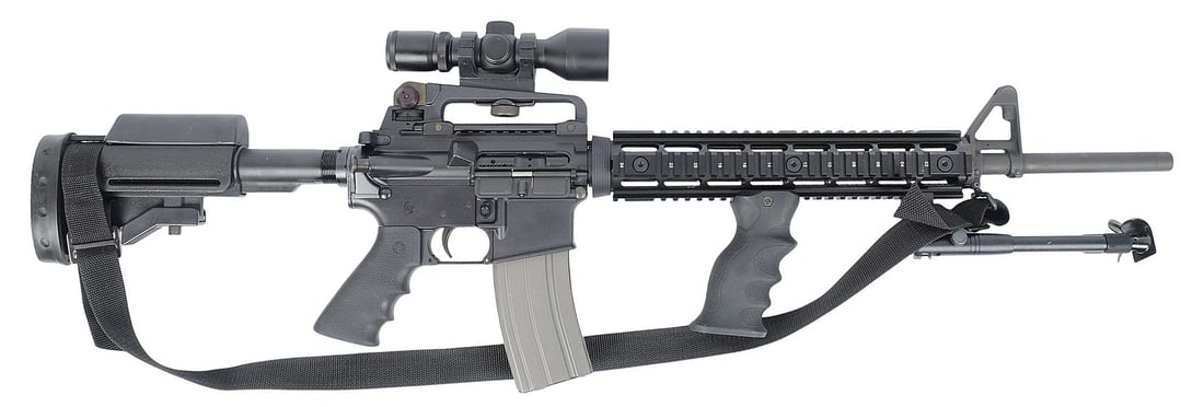 Bushmaster XM15-E2S 5.56x45mm Semi-auto Rifle FFL Required: L323177 (LPA1): A Bushmaster XM15-E2S 5.56x45mm Semi-auto Rifle that is in very good condition with a bright and defined bore. The action appears to function properly, and the finish shows light usage wear. The