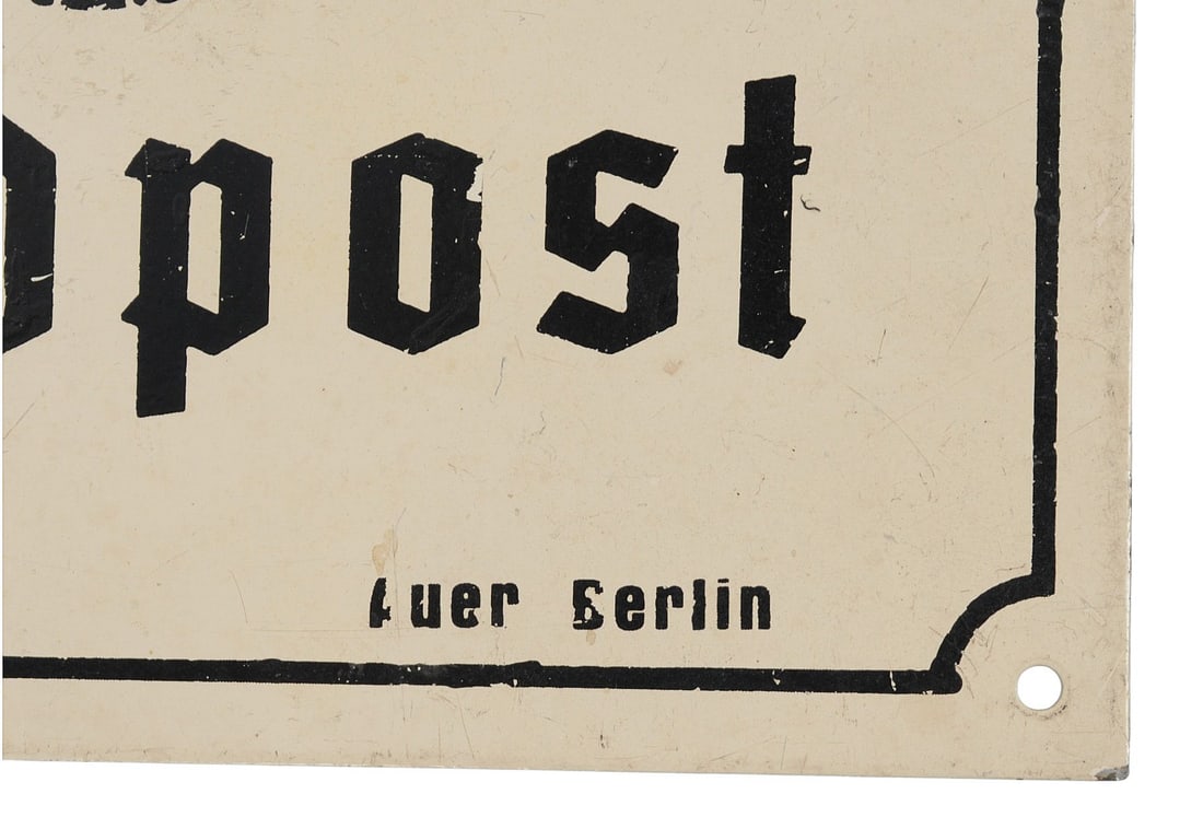 *German WWII Feldpost Sign (A) - 2