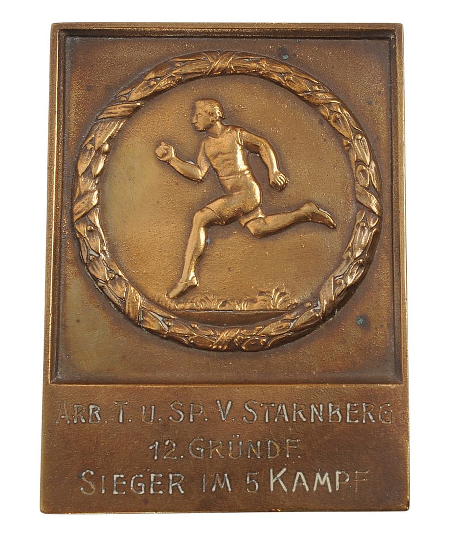 *German Pre War - WWII Sporting Award Plaque (C3T) - 2