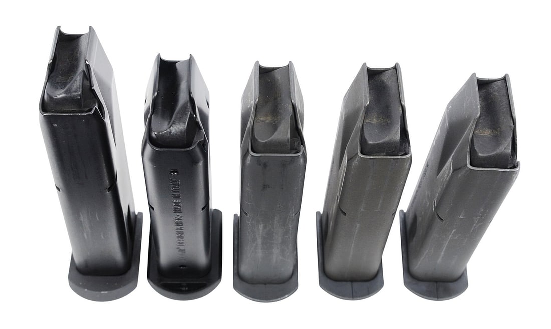 Mixed Group of Five 9mm M9 Beretta Magazines (J2L) - 3