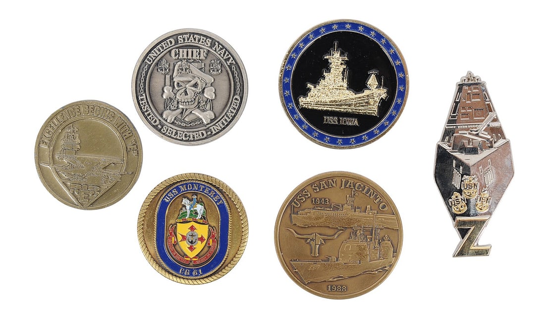 US Navy FLeet Challenge Coin Lot of 6 (EDN) - 2