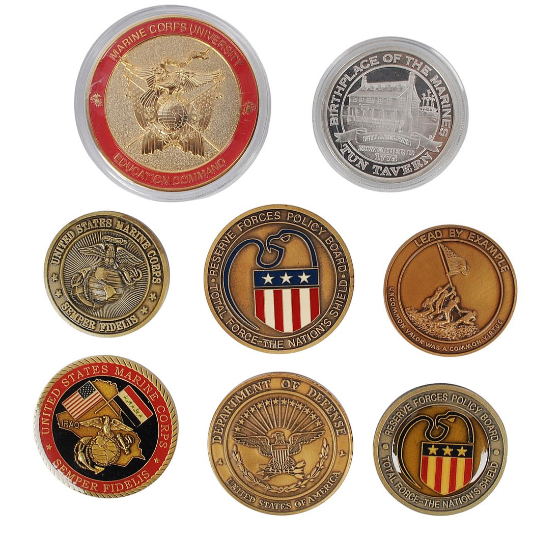 US Marine Corps and Department of Defense Challenge Coin Lot of 8(EDN) - 2