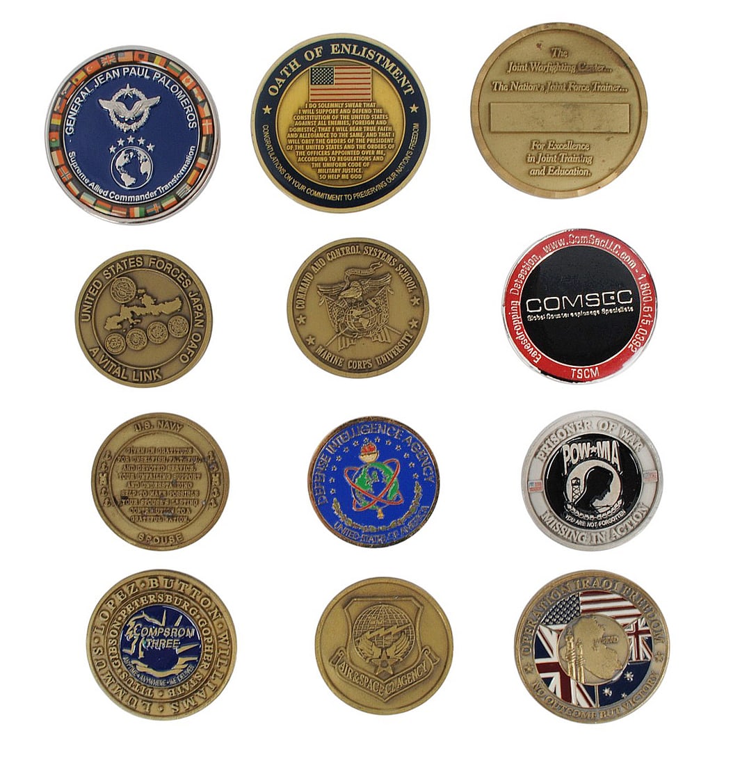 US Navy, Marine Corp, and Joint Command Challenge Coin Lot of 12 (EDN) - 2