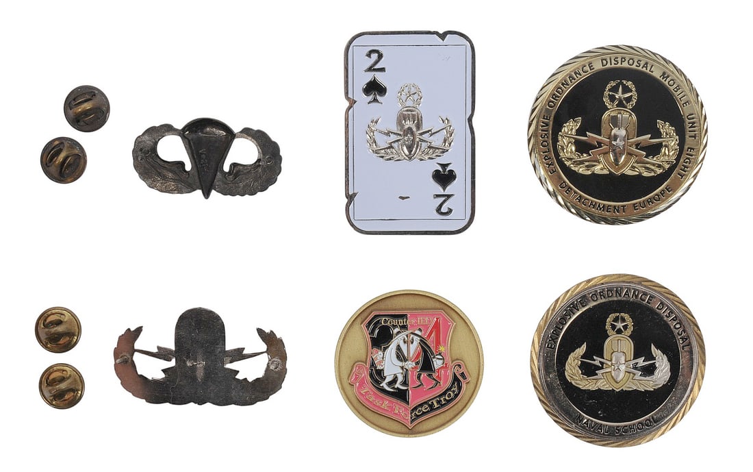 US Navy EOD Mobile Unit Challenge Coin and Jump Wing / EOD Warfare Device Lot of 6 (EDN) - 2