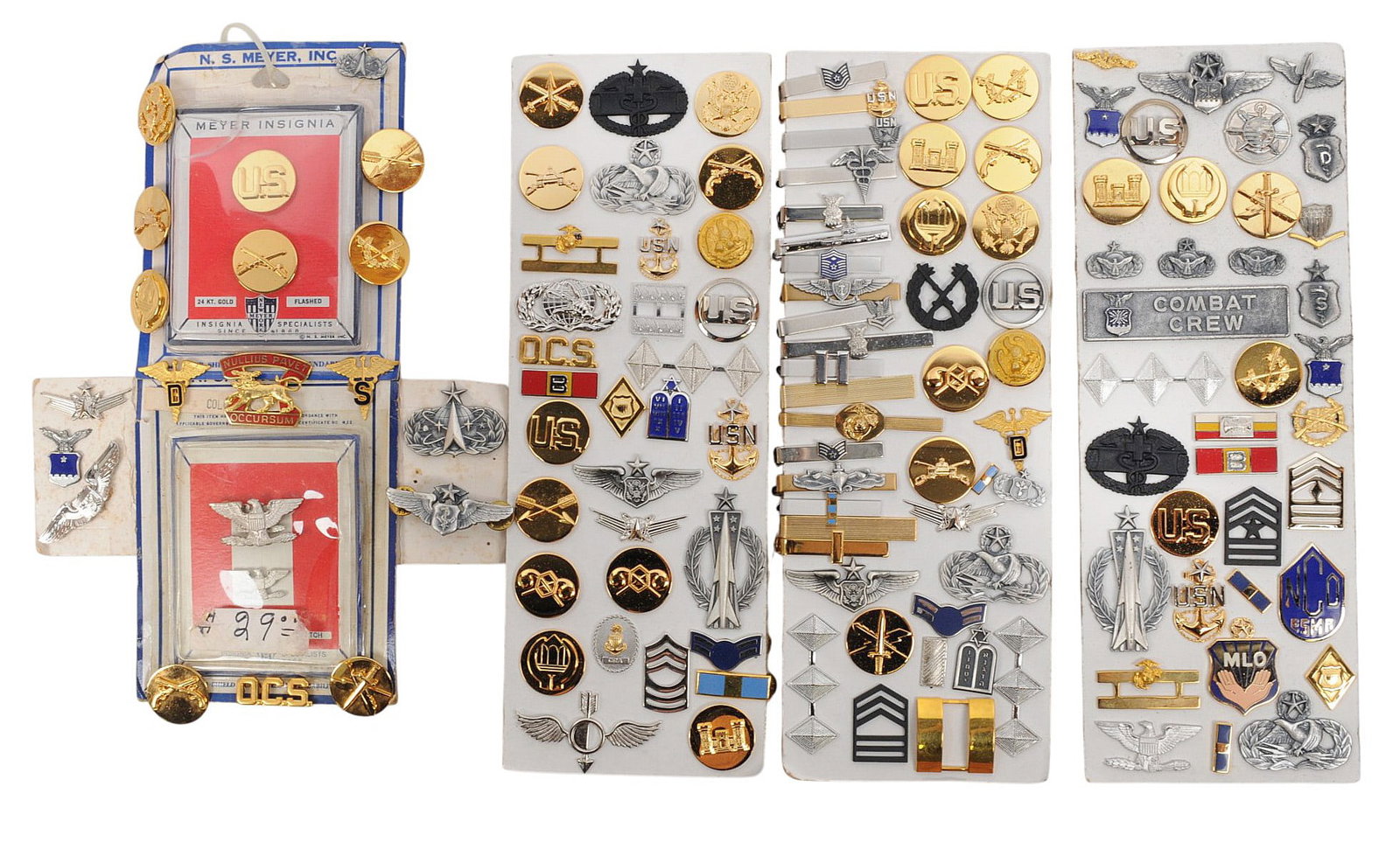 US Navy/Army Rank, Insignia, Warfare, Rate, Qualification Pin Lot of 133 (HKR): A US Navy/Army Rank, Insignia, Warfare, Rate, Qualification Pin Lot of 133 in good to very good condition.