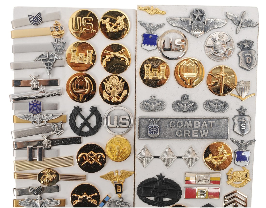 US Navy/Army Rank, Insignia, Warfare, Rate, Qualification Pin Lot of 133 (HKR) - 2