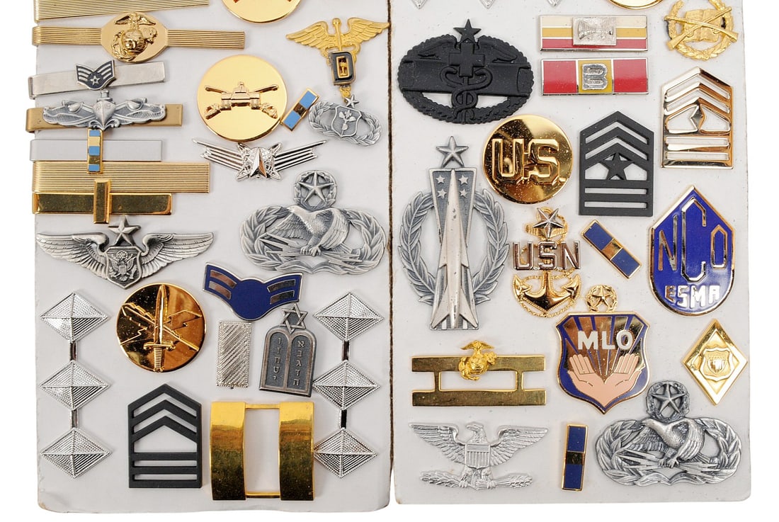 US Navy/Army Rank, Insignia, Warfare, Rate, Qualification Pin Lot of 133 (HKR) - 3
