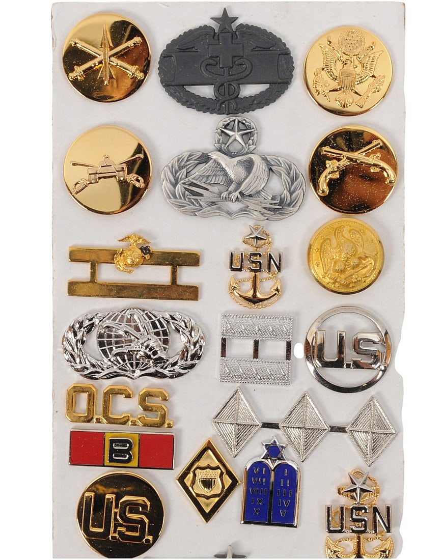 US Navy/Army Rank, Insignia, Warfare, Rate, Qualification Pin Lot of 133 (HKR) - 4