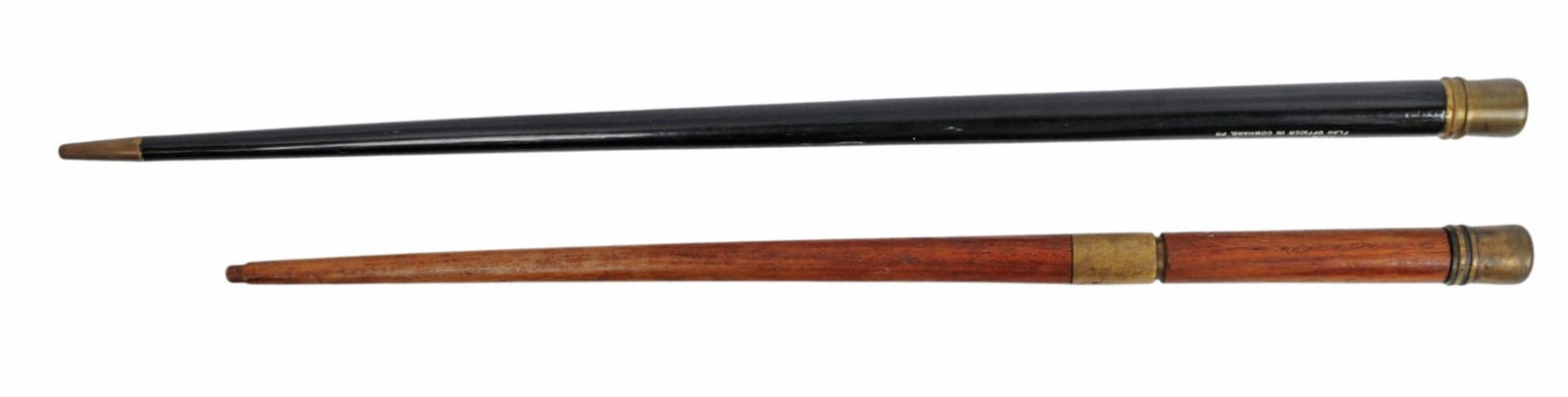 US Navy Rear Admiral Flag Officer Inscribed Swagger Stick Lot of 2 (HKR) - 5
